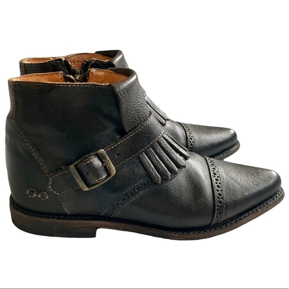 Bed Stu Black Leather Ankle Boots - Picture 1 of 12